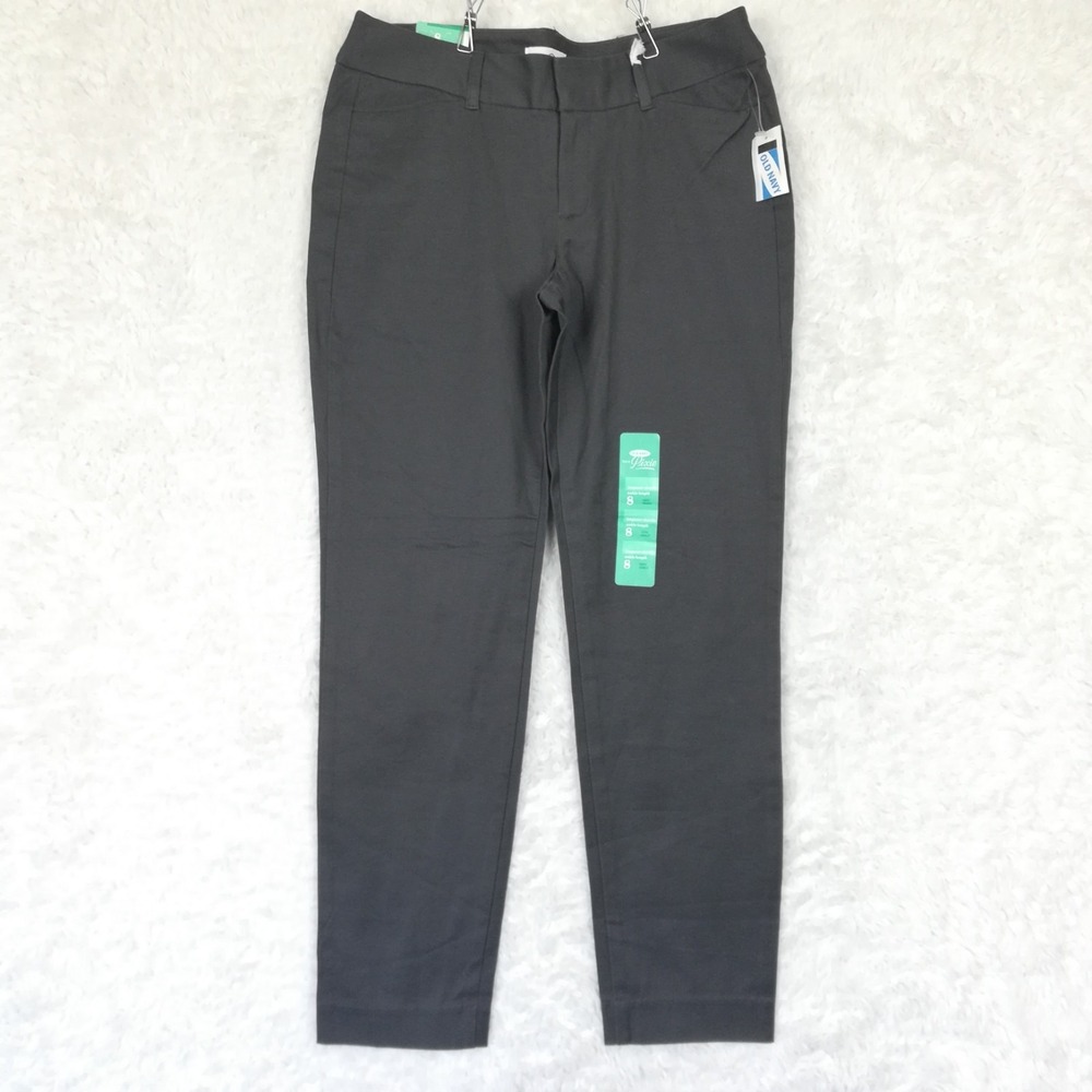 Old Navy Womens Pants The Pixie Ankle Skinny Charcoal Gray Mid Rise 8 New